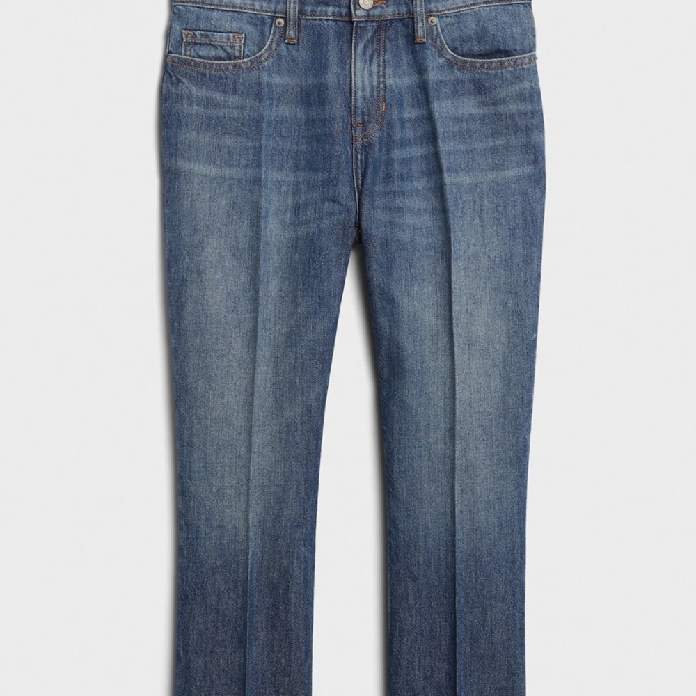 Banana Republic High-Rise cropped flare jeans gently worn